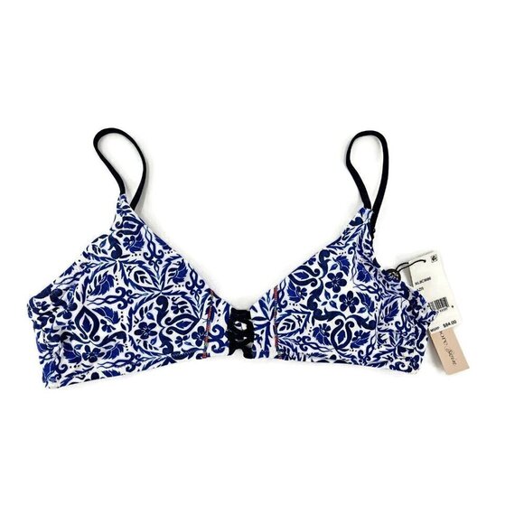New Nanette Lepore Enchantress Bikini Top Womens M Azure Blue - Picture 2 of 6